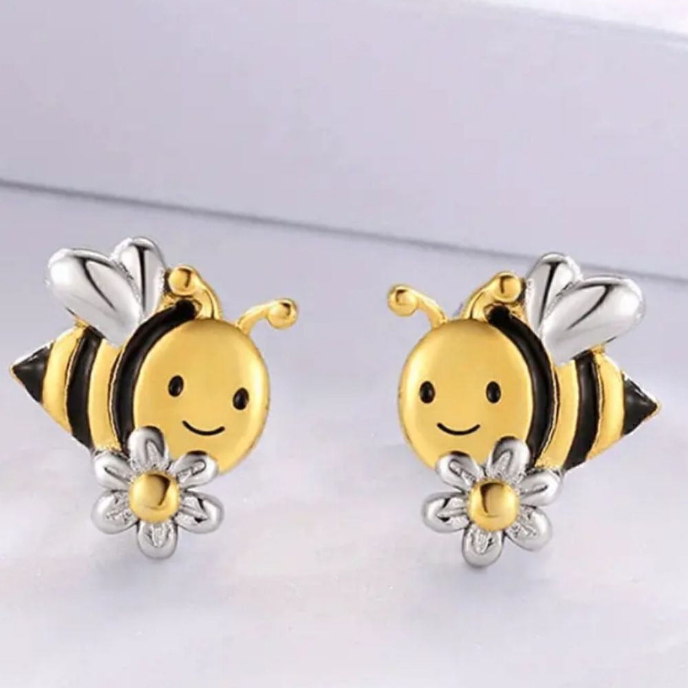 Honey bee earrings